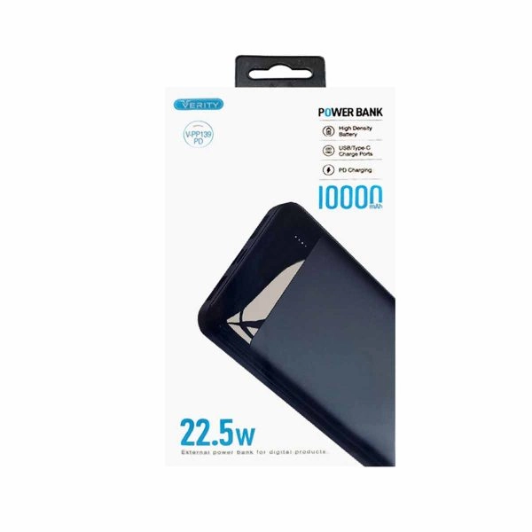 Verity power bank model V-PP139PD