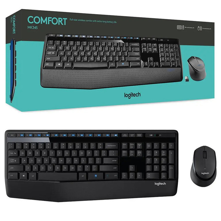 Logitech MK345 Wireless Keyboard and Mouse With Persian Letters