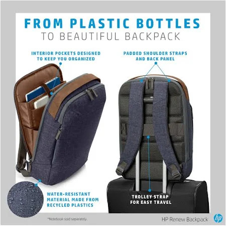 15.6 HP Renew Navy 1A212AA laptop backpack