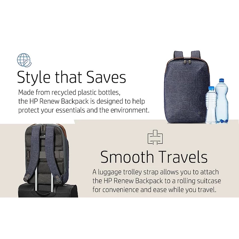 15.6 HP Renew Navy 1A212AA laptop backpack