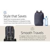 15.6 HP Renew Navy 1A212AA laptop backpack