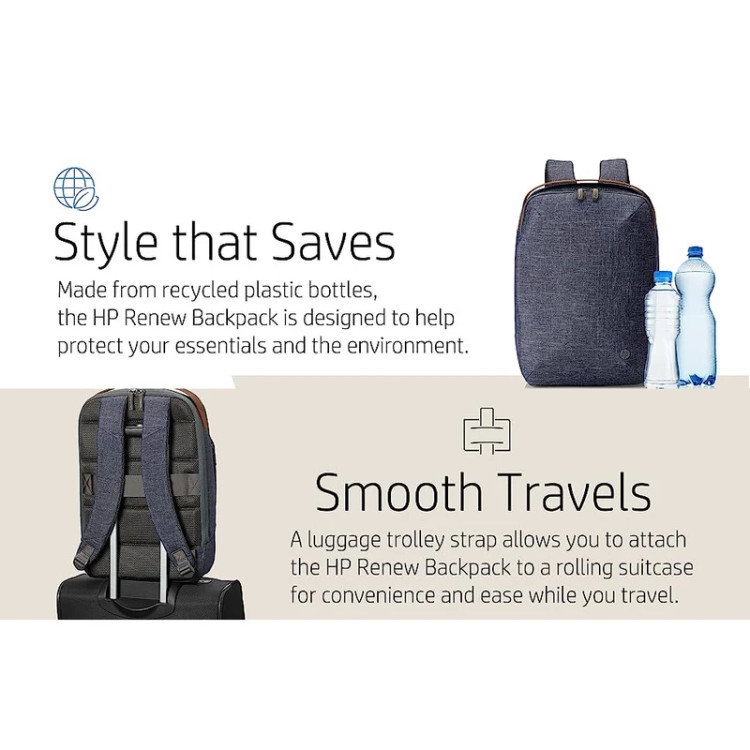 15.6 HP Renew Navy 1A212AA laptop backpack