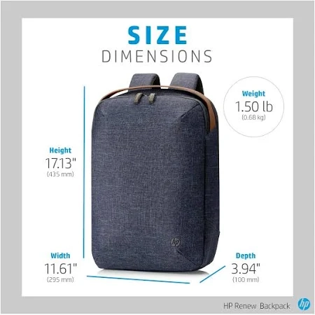 15.6 HP Renew Navy 1A212AA laptop backpack