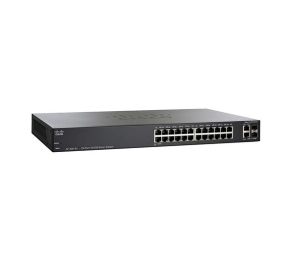 Cisco 24-port network switch, model CISCO SF200-24
